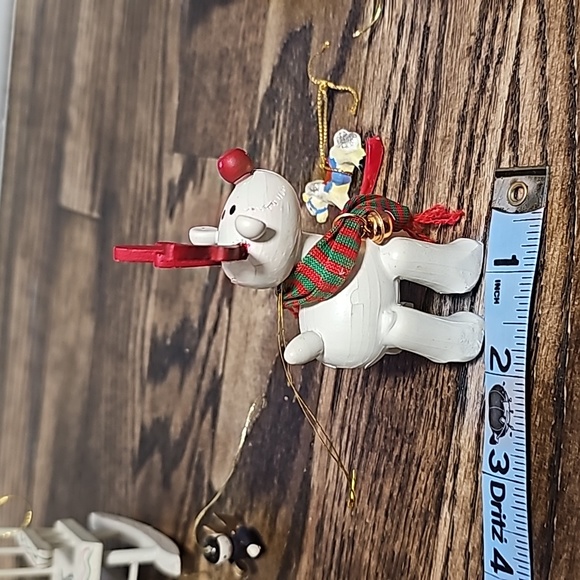 Wooden bundle Christmas ornaments Hallmark chair bird deer tiny rocking horse - Picture 10 of 16